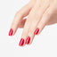 hands wearing L72 Opi Red Nail Lacquer by OPI