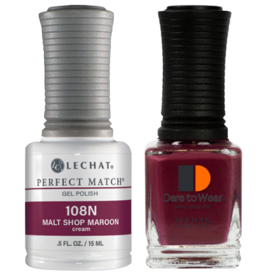 #108N Malt Shop Maroon Perfect Match Duo by Lechat