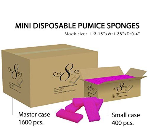Cre8tion Mini Disposable Pumice Sponge Block - Pink