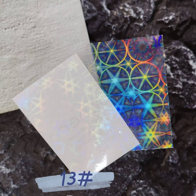 Nail Art Transparent Holographic  Sticker - Sacred Flower