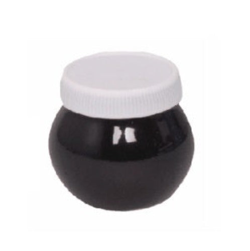 Porcelain Liquid Jar With Lid - Black