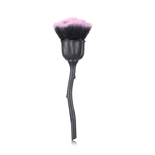 Dust Brush Rose Handle - Black and Pink