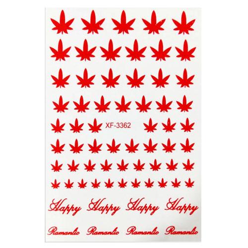 Nail Art MJ 420 Stickers - Red