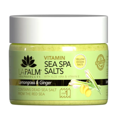 LaPalm Sea Spa Salts 12oz - Lemongrass & Ginger