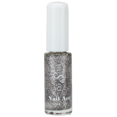 Silver Glitter Striping Brush Polish by Cre8tion