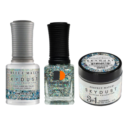 Perfect Match Sky Dust Glitter Trio - 02 Kinetic Blue