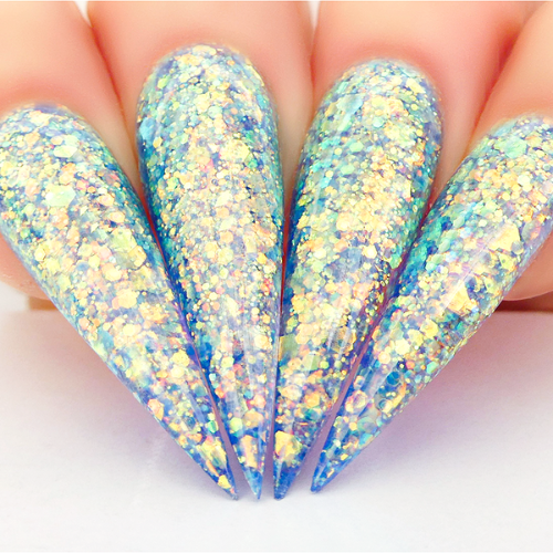 Hands wearing SP226 Mermaid Tale Sprinkle On by Kiara Sky