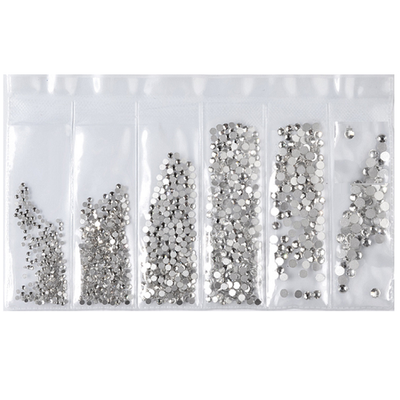 Mixed Crystal Flatback Assorted Pack - Crystal Clear