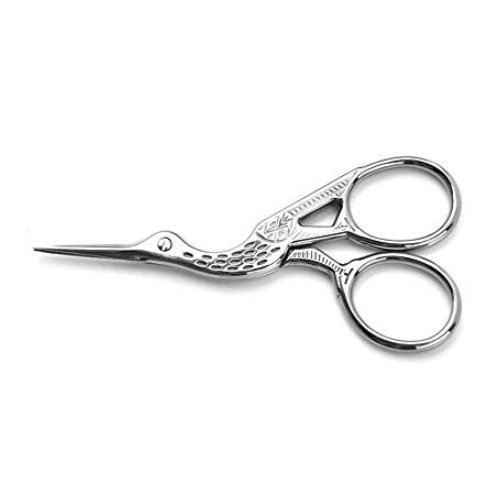 Satin Edge Stork Scissors - Silver