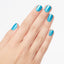 hands wearing B54 Teal The Cows Come Home Nail Lacquer by OPI