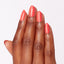 hands wearing T89 Tempura-ture is Rising Nail Lacquer by OPI