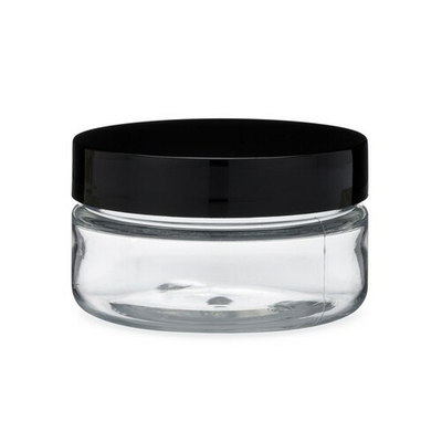 Ultra Glass Jar w/ Black Lid 2.66oz (80ml)