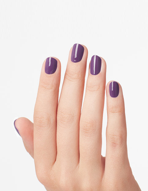 hands wearing LA11 Violet Visionary Nail Lacquer by OPI