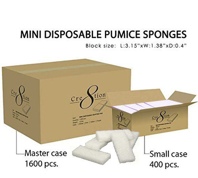 Cre8tion Mini Disposable Pumice Sponge Block - White