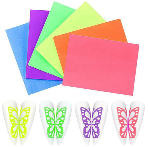Neon Butterfly Wings Decal Stickers